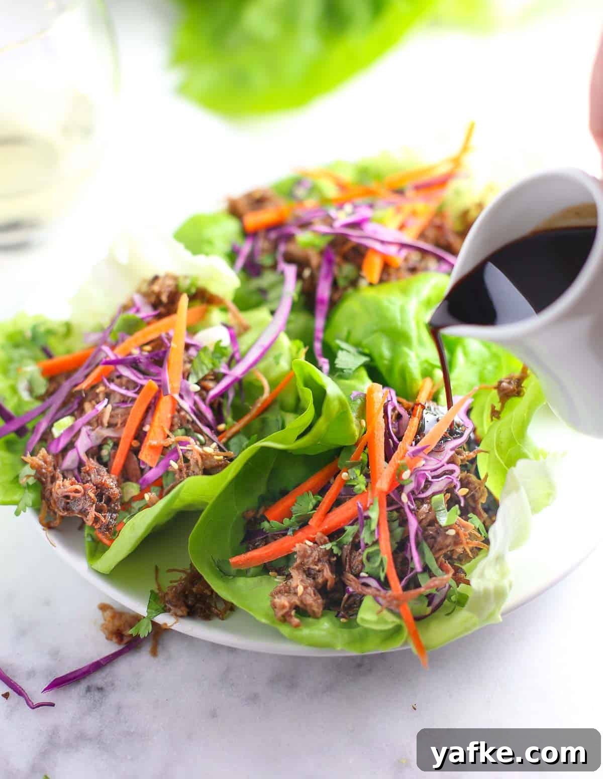 Smoked Pulled Pork Lettuce Wraps with Savory Soy Dipping Sauce 4 img 4292 3
