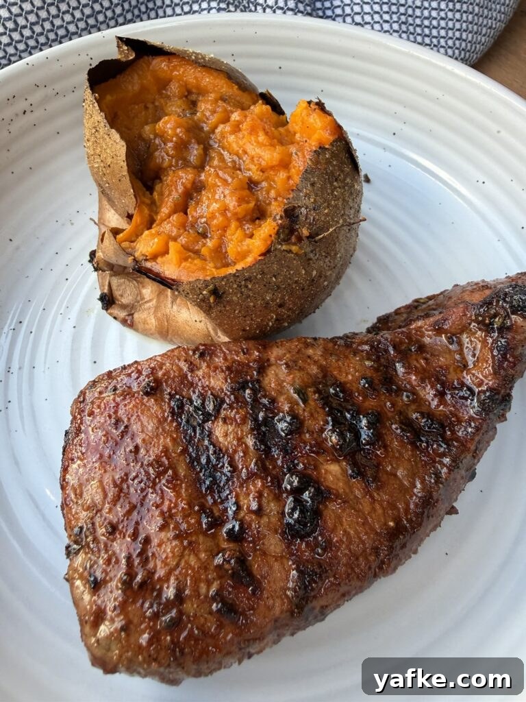 Baked Sweet Potatoes with Savory Maple Butter Recipe 12 Sirloin Steak and Baked Sweet Potato