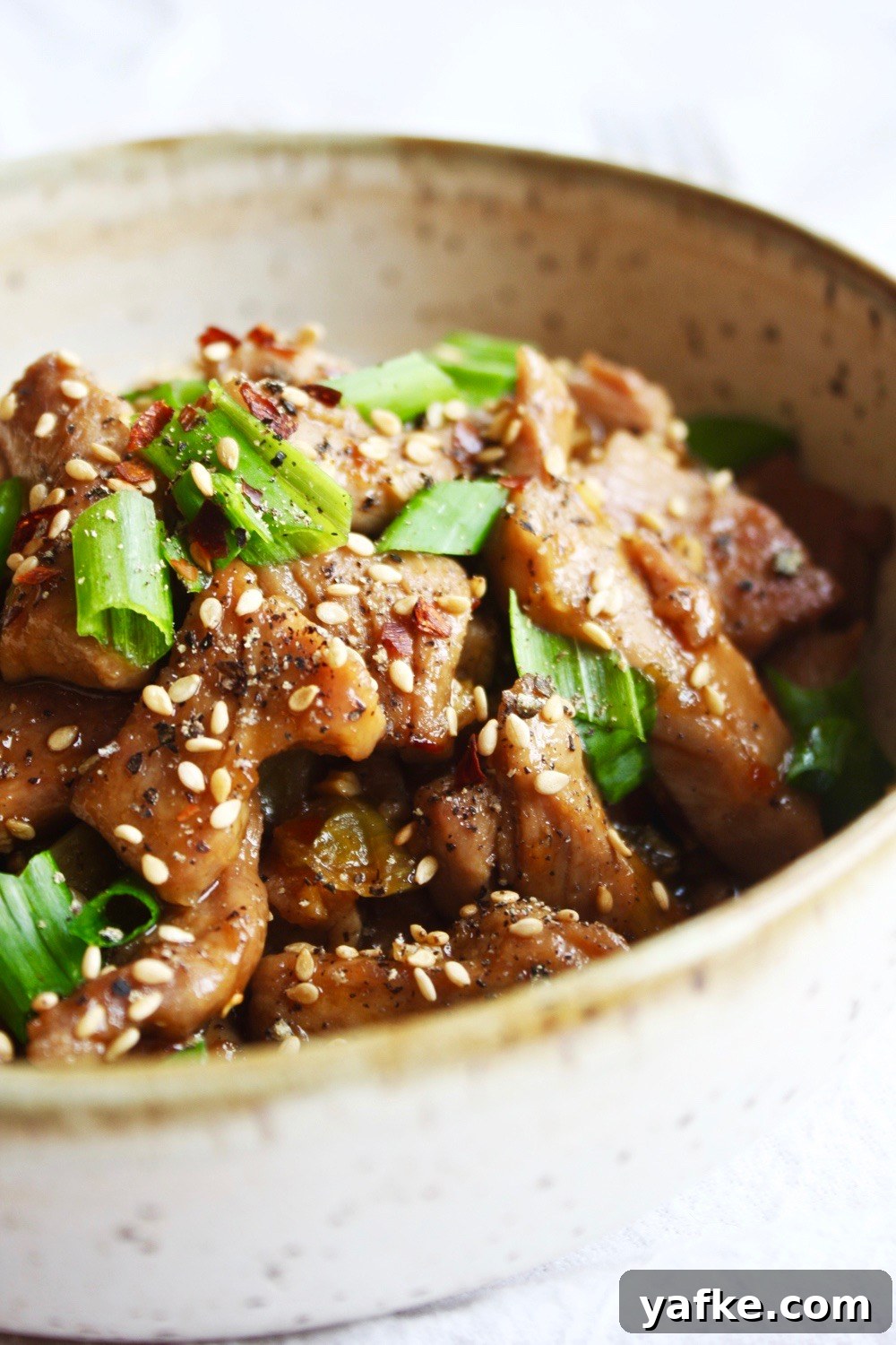 Chinese-Style Garlic Pork Recipe 4 Plated Pork in Garlic Sauce