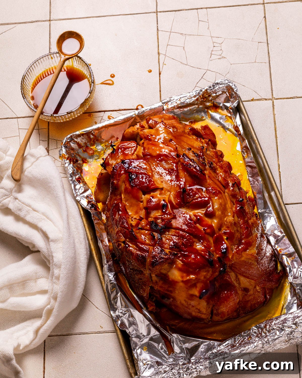 Ham Glaze Recipe: Honey Brown Sugar and Mustard 6 Glazing on ham