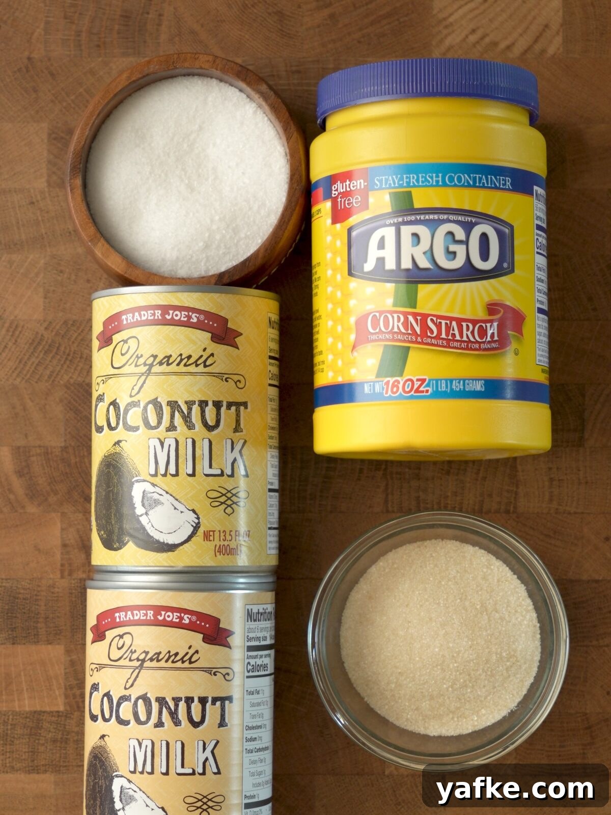 Maja Blanca (Maja Mais) Coconut Corn Pudding Recipe 3 ingredients for maja blanca: corn starch, coconut milk, sugar, salt