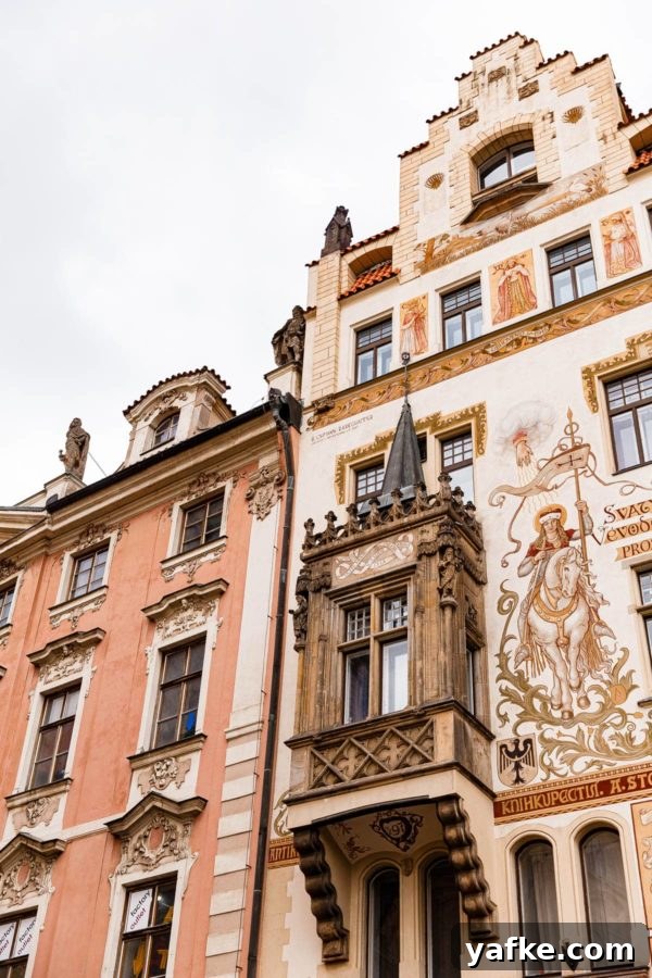Prague Travel Guide - with recommendations on things to do in Prague, where to stay, and where to eat. #travel #prague #travelguide Old Town Square Buildings in Prague