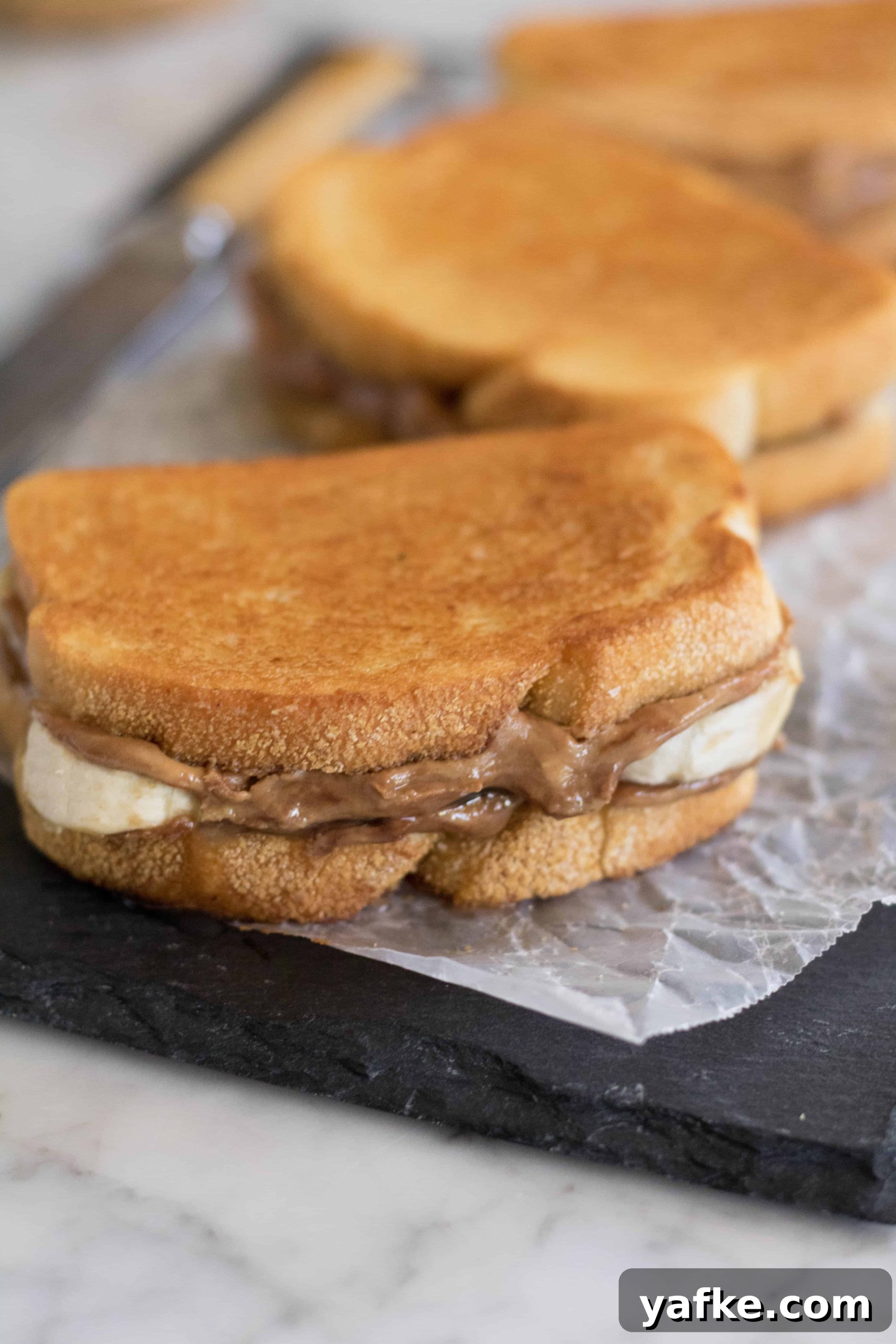 Grilled Peanut Butter and Banana Sandwich Recipe 2 Grilled peanut butter banana sandwich