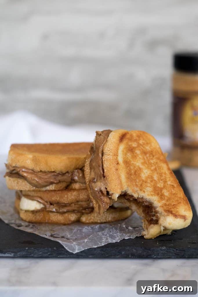 Grilled Peanut Butter and Banana Sandwich Recipe 9 The best grilled peanut butter and banana sandwich bitten
