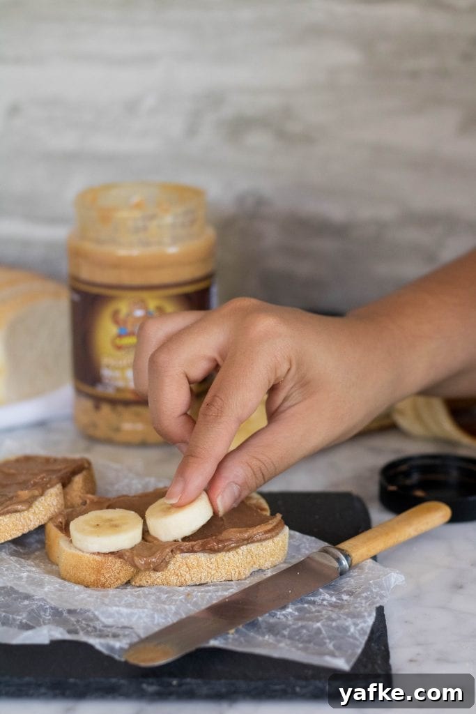 Grilled Peanut Butter and Banana Sandwich Recipe 8 Ingredients of the grilled peanut butter and banana sandwich