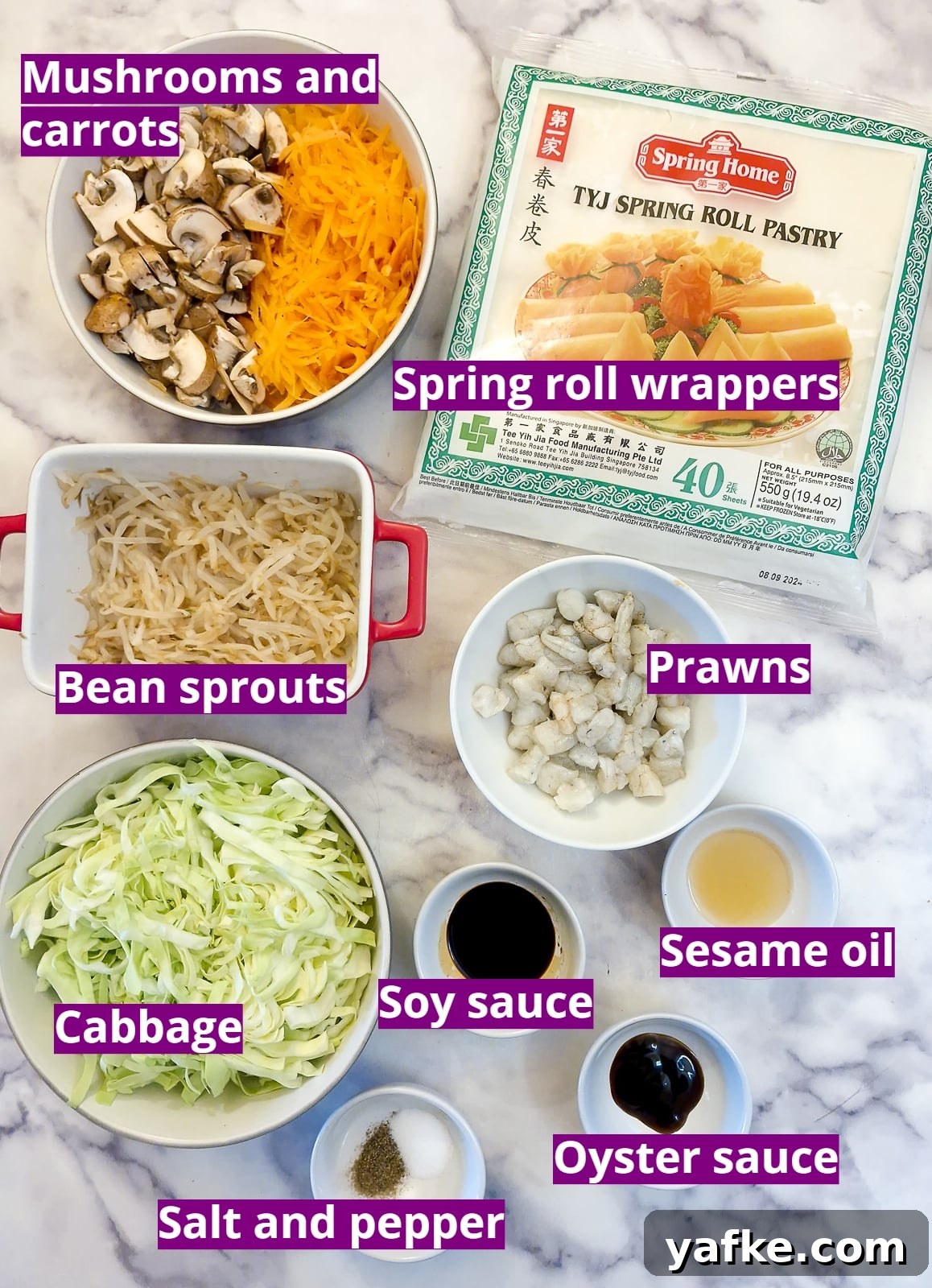 Crispy Prawn Spring Rolls Recipe with Sweet Chili Dip 3 Ingredients for crispy prawn spring rolls.