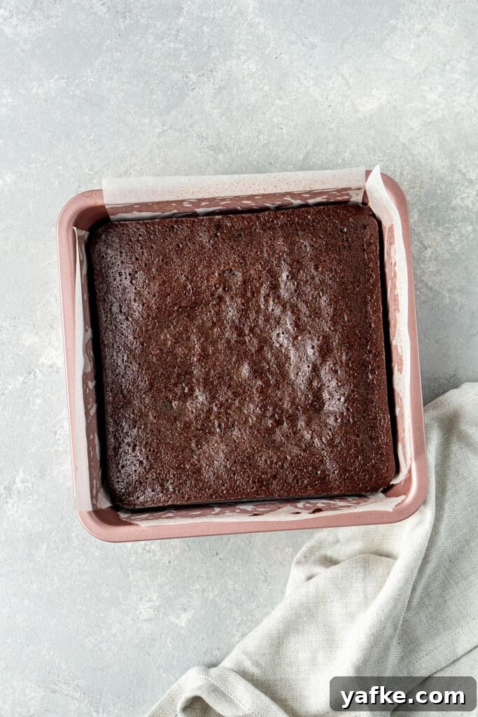 Chocolate Peppermint Brownies: Gluten and Dairy-Free 9 The cooked brownies in the baking pan.