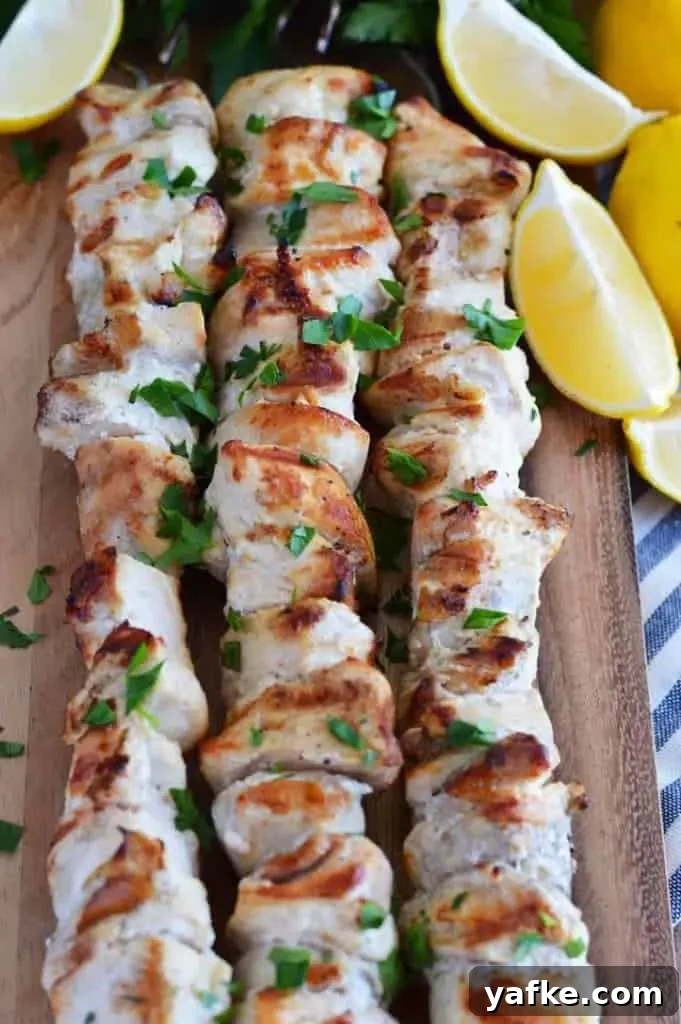 3-Ingredient Lemon Garlic Chicken Skewers 2 Three-Ingredient Lemon Garlic Chicken Skewers