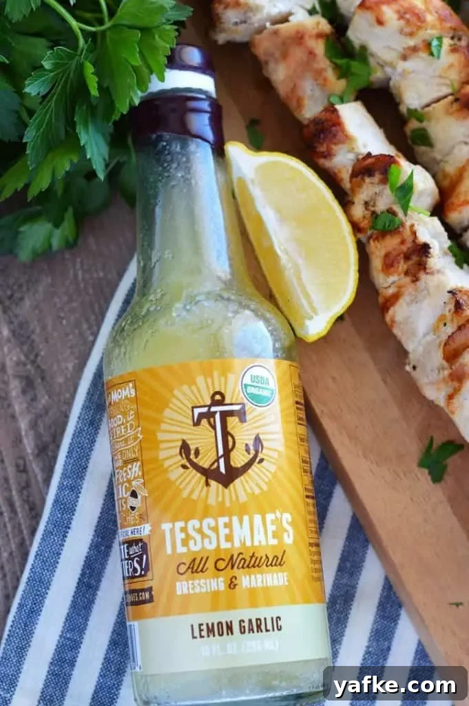 3-Ingredient Lemon Garlic Chicken Skewers 3 Grilled Lemon Garlic Chicken Skewers