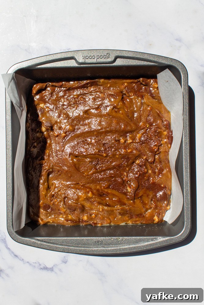 espresso blondies before baking
