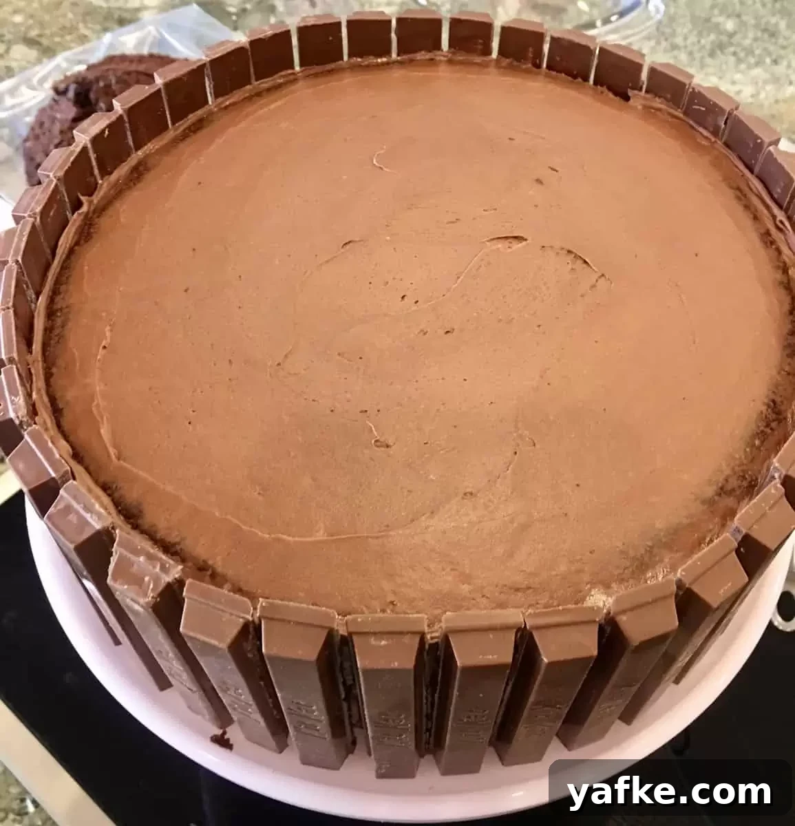 Peppa Pig Kit Kat Birthday Cake Recipe 5 Kit Kat Bars lining the chocolate cake