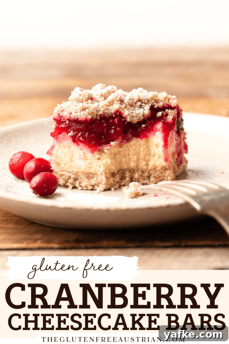 Cranberry cheesecake bars