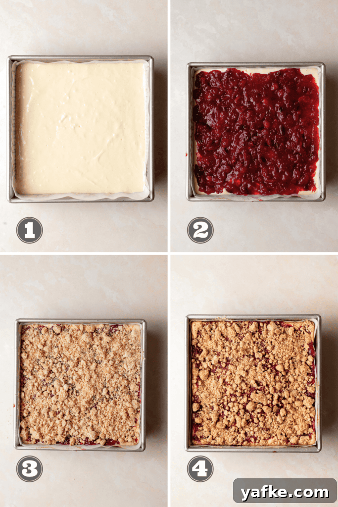 Gluten-Free Cranberry Cheesecake Bars Recipe 8 Baked cranberry cheesecake bars