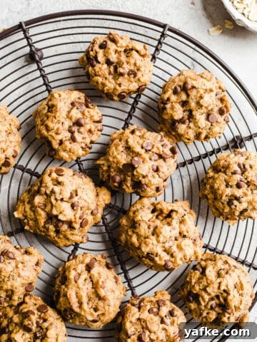 Gluten-Free Cowboy Cookies on a wire rack.