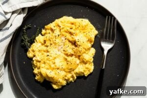 sous vide scrambled eggs overhead