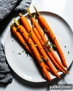 Sous Vide Carrots on Plate