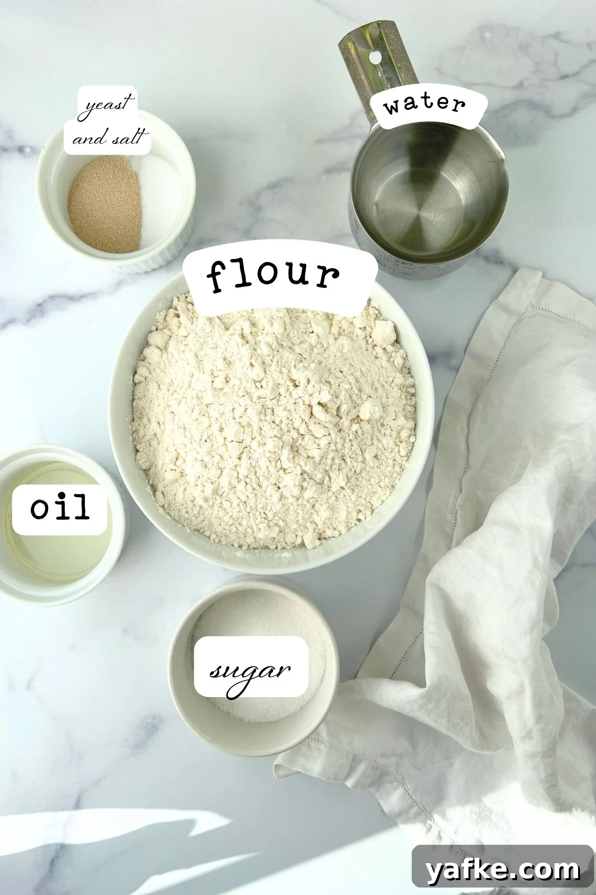 Bake a 60-Cent Loaf: Budget Bread Recipe for Beginners 2 ingredients on counter.