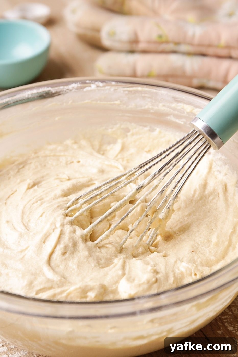 Cake Batter. Do not overmix.