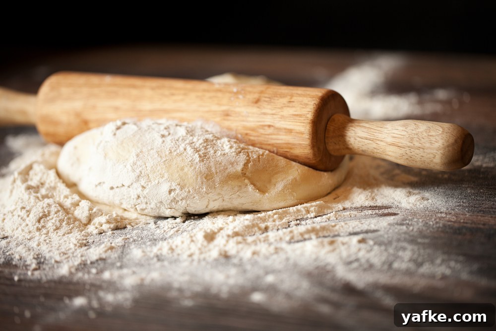 Use a Rolling Pin to roll out Dough.