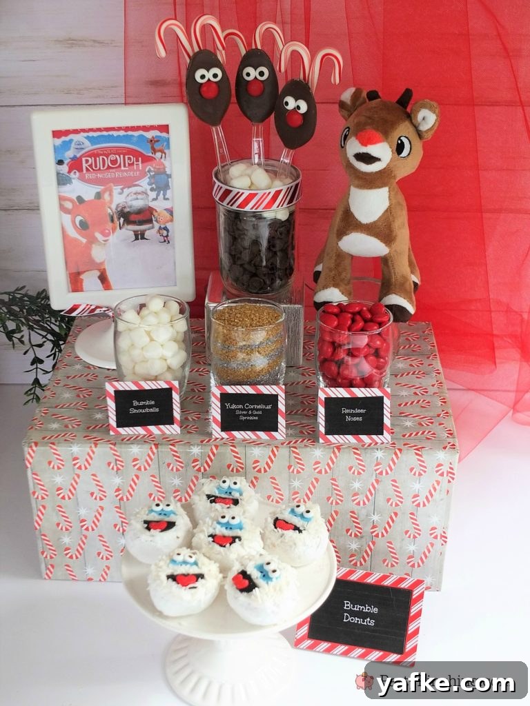 Rudolph Reindeer Chocolate Spoons Recipe for Christmas 4 Rudolph the Reindeer chocolate spoons, Rudolph the red-nosed reindeer chocolate spoons, Christmas movie snack ideas, Rudolph reindeer hot chocolate cocoa spoons, cute hot cocoa chocolate spoons, candy cane spoons, Christmas party ideas, holiday Christmas spoons for gift giving, Christmas reindeer food snack treat for kids
