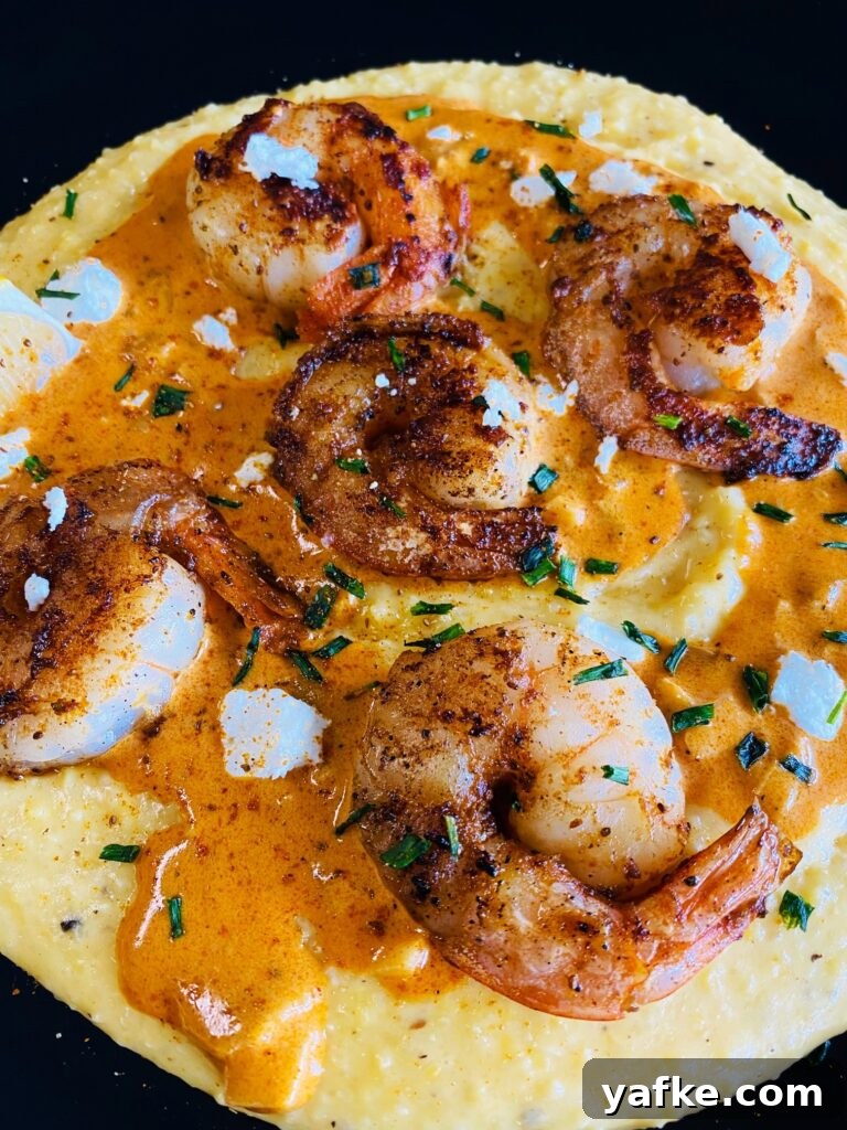 Spicy Buffalo Shrimp over Creamy Cheddar Grits 10 Buffalo Shrimp and Grits