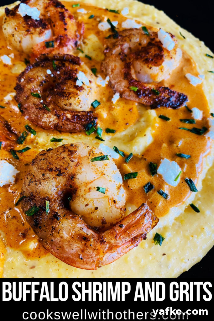 Spicy Buffalo Shrimp over Creamy Cheddar Grits 11 Buffalo Shrimp and Grits (1)