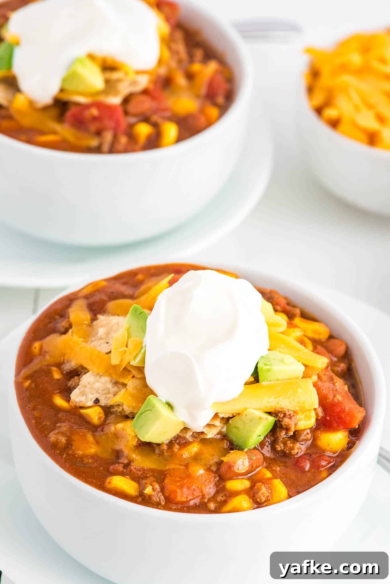 20-Minute Stovetop Chili Recipe for Busy Weeknights 2 Bowl of one pot chili.