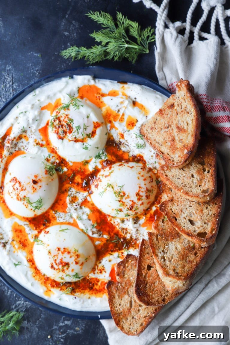 Turkish eggs platter