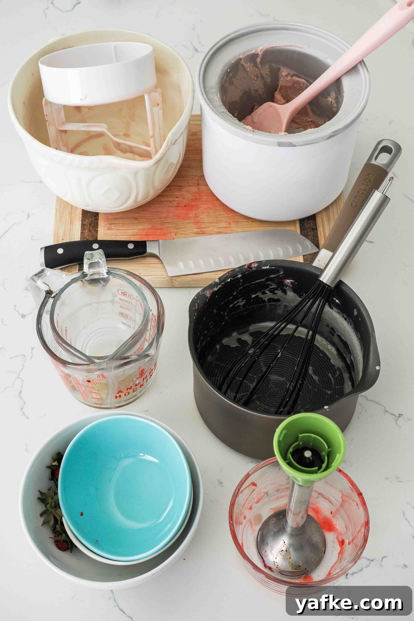 Creamy Homemade Strawberry Ice Cream Recipe 14 Dishes needed to make strawberry ice cream.