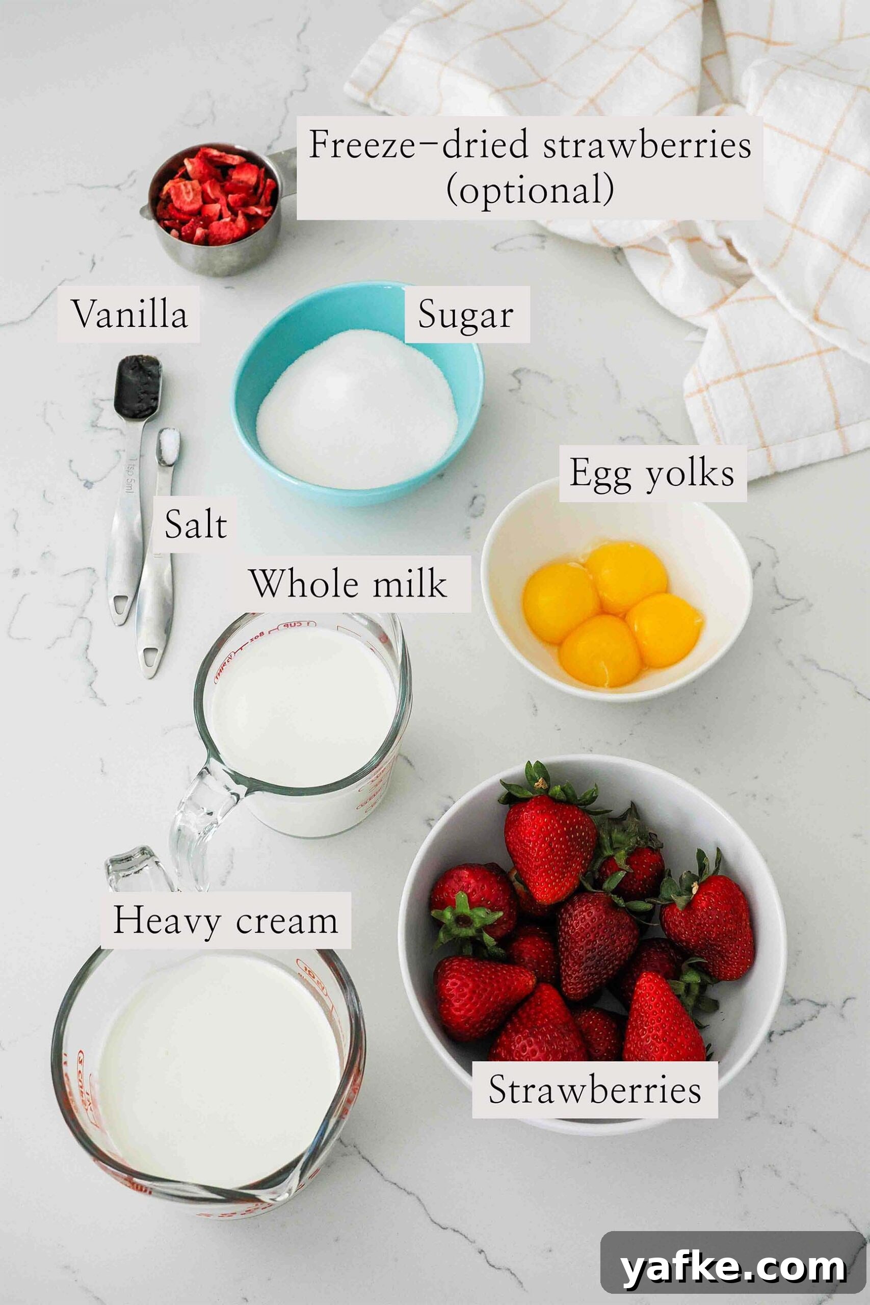 Creamy Homemade Strawberry Ice Cream Recipe 3 Ingredients needed to make strawberry frozen custard.