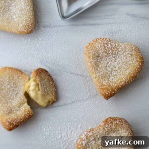 Close up of Swedish Custard Hearts