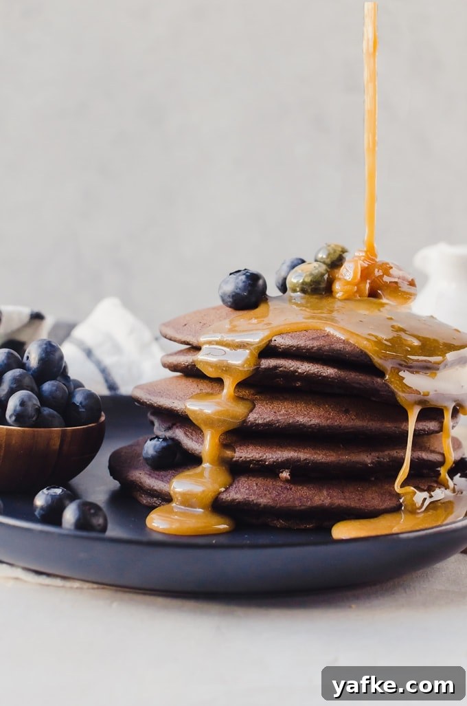 Fluffy Chocolate Buckwheat Pancakes Recipe 2 Make your mornings a bit more fun with fluffy chocolate buckwheat pancakes