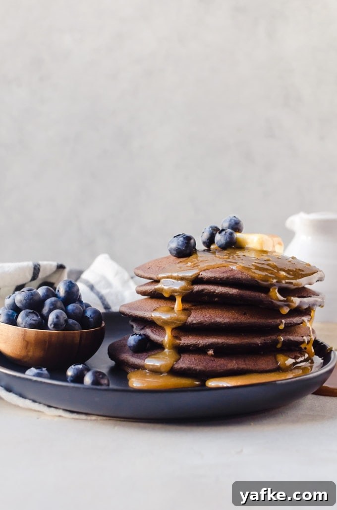 Fluffy Chocolate Buckwheat Pancakes Recipe 3 There is nothing quite like a tall stack of chocolate buckwheat pancakes to brighten up your morning
