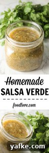 This salsa verde is so easy, and way better than store-bought salsa. You're only a few ingredients and about 15 minutes away from your most delicious salsa verde ever!