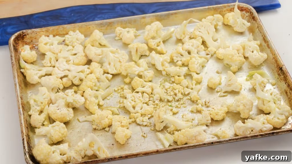 Roasted Cauliflower and Chickpea Couscous Salad with Lemon 4 Roasted cauliflower for salad