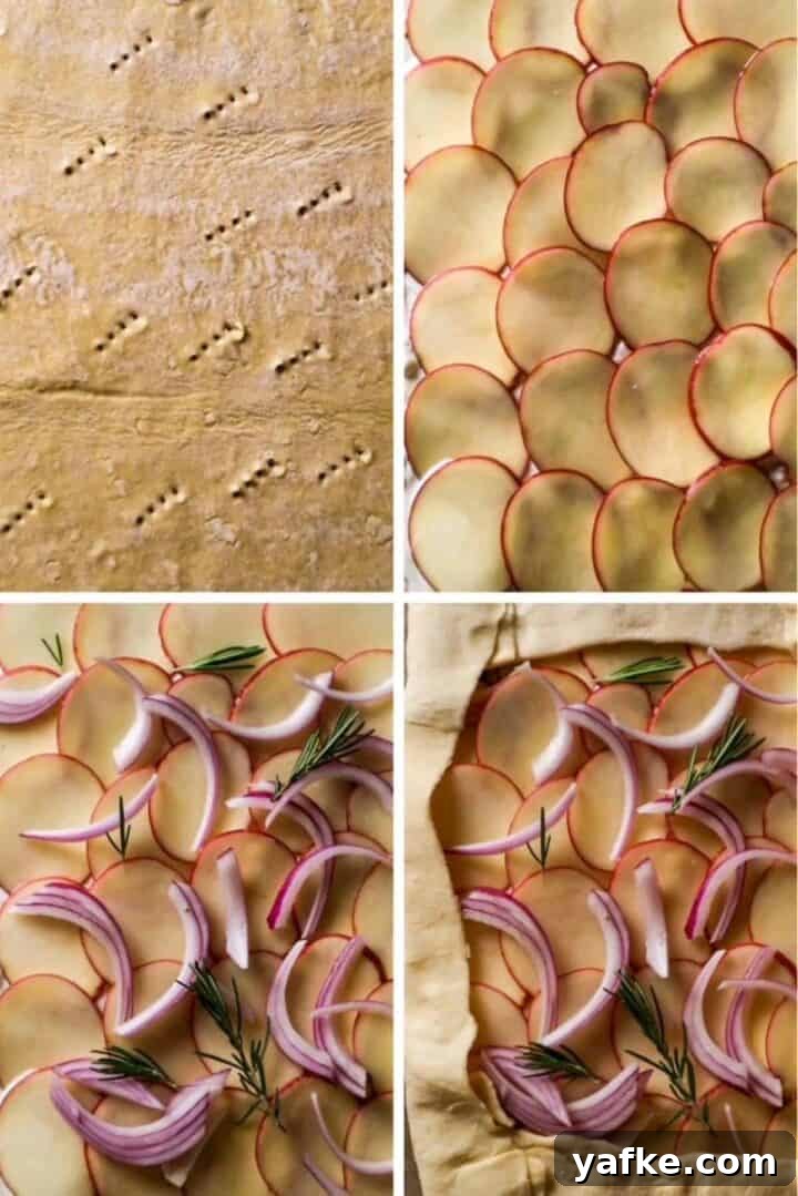 Bacon and Blue Cheese Puff Pastry Tart Recipe 4 how to make potato tart