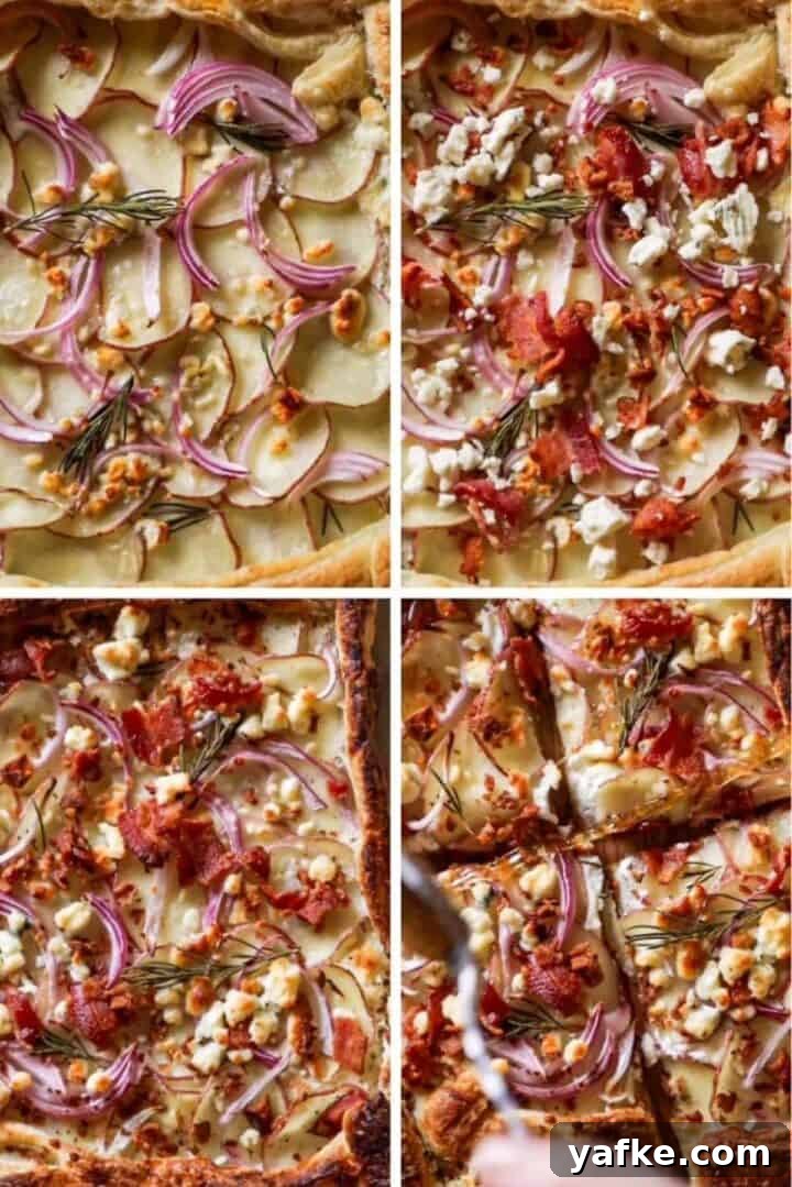 Bacon and Blue Cheese Puff Pastry Tart Recipe 5 how to make puff pastry tart with bacon and blue cheese