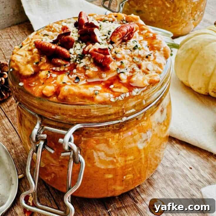 Image for High-Protein Overnight Pumpkin Oats