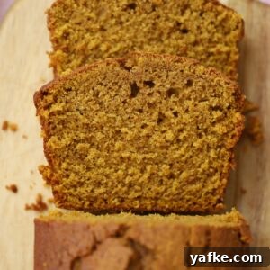 Slices of gluten free pumpkin bread.