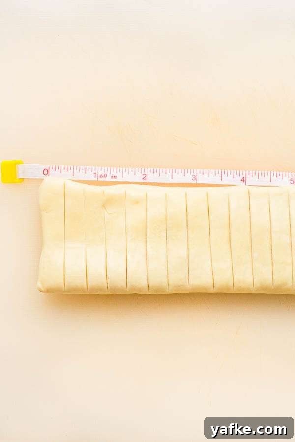 Air Fryer French Palmiers Recipe 4 Air Fryer French palmier cookie with measuring tape