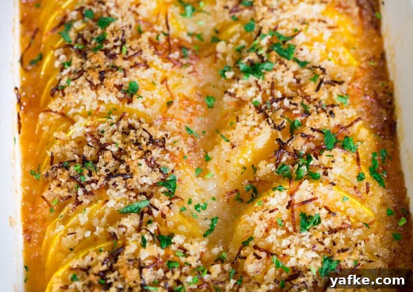 Butternut Squash Casserole with Crunchy Honey Glaze 4 Crunchy Honey Butternut Squash Casserole Looking Great from the Top