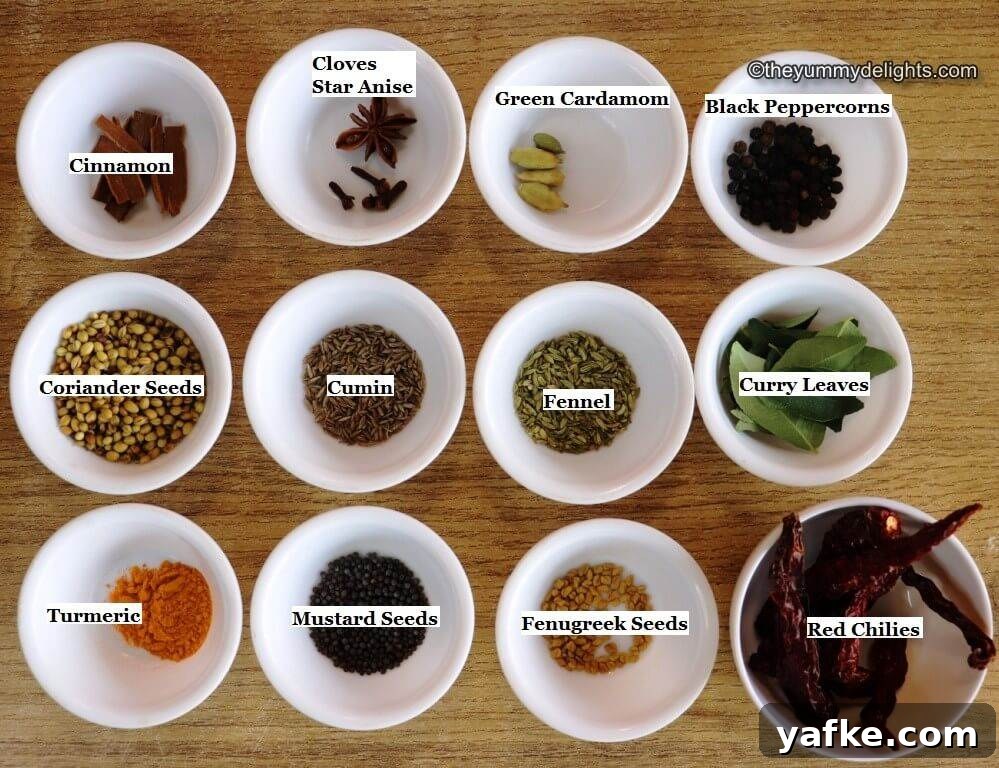 Homemade Madras Curry Powder: Authentic Indian Spice Blend 3 individually labeled ingredients to make Madras curry powder are laid out on a table.
