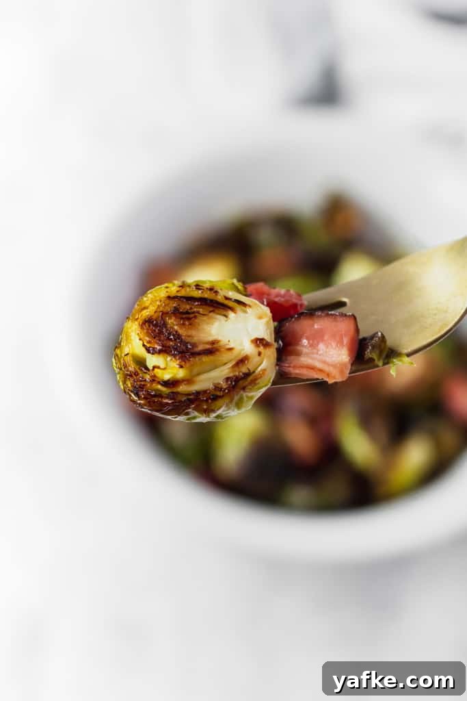 Roasted Brussels Sprouts with Bacon, Cranberries and Pecans 6 Easy roasted brussels sprouts recipe with bacon and pecans
