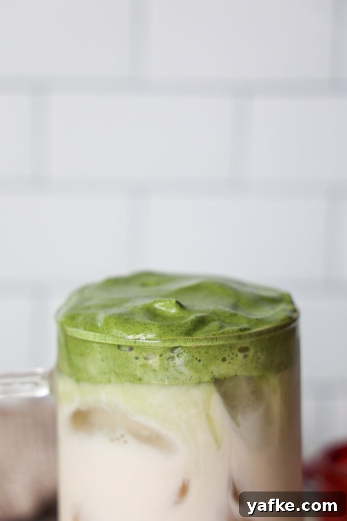 Iced Whipped Strawberry Dalgona Matcha Latte 3 Strawberry Matcha latte.